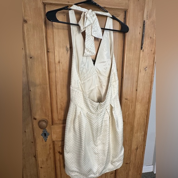 BCBG MaxAzria Fairycore Romantic Dress Size 2 Cream Sleeveless Backless - Picture 2 of 13